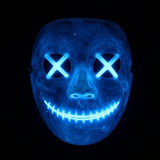 Luminous Electric Blue Mask