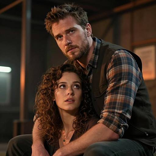 Intimate Moment in an Industrial Space