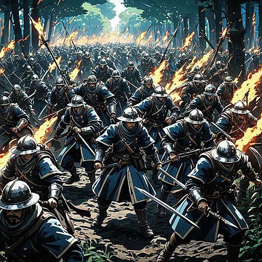 Heroic Cavalry Charge Anime Scene