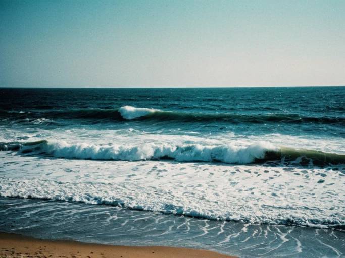 Fantasy Beach Waves Background Wallpaper