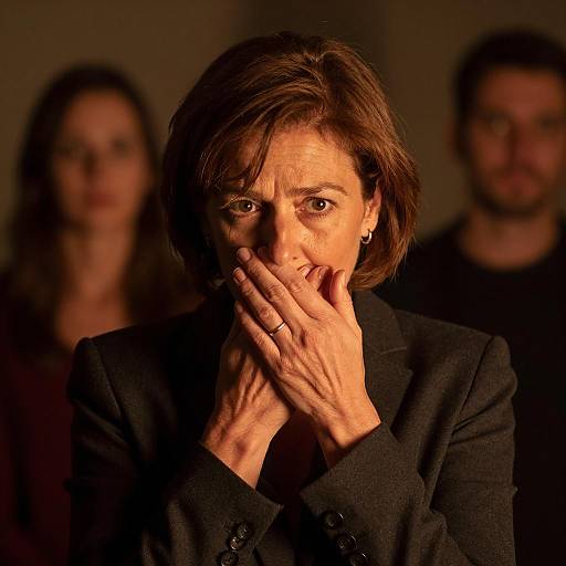 Mysterious Woman in Warm Lighting