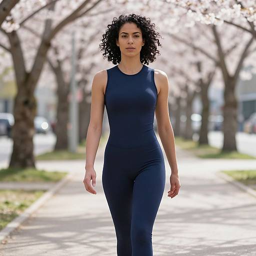 Athletic Woman in Urban Spring Park