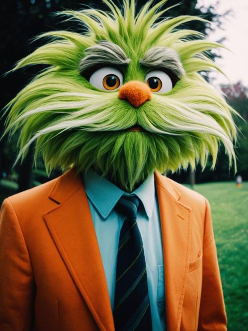 Man in Lorax Costume Portrait