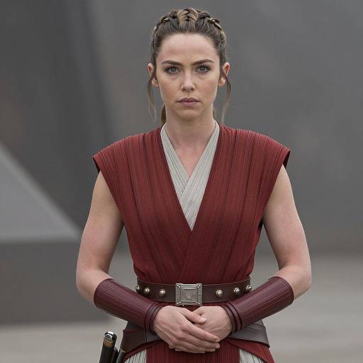 Daisy Ridley as Rey in Red Costume