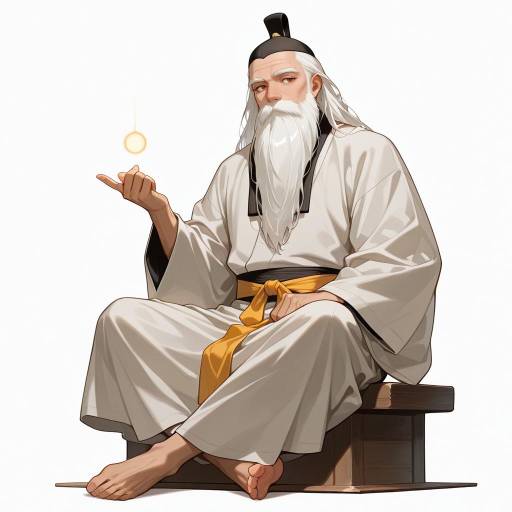 Elderly Monk in Serene Contemplation Elderly Monk in Serene Contemplation