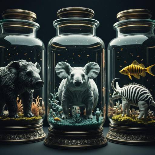 Animals Preserved in Ornate Glass Jars Animals Preserved in Ornate Glass Jars