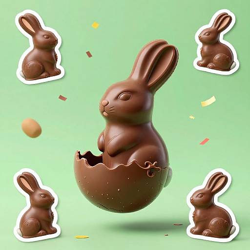 Easter Chocolate Floating Sticker Pack