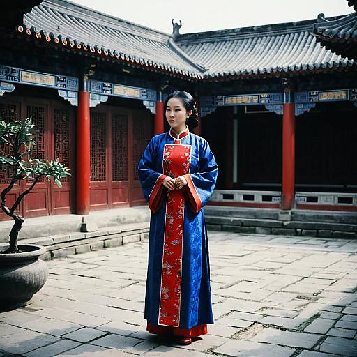 Woman in Traditional Chinese Dress