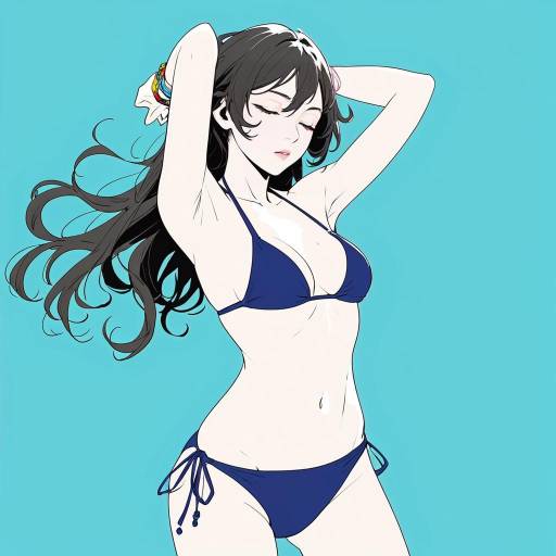 Stylish Swimsuit Girl in Persona 5