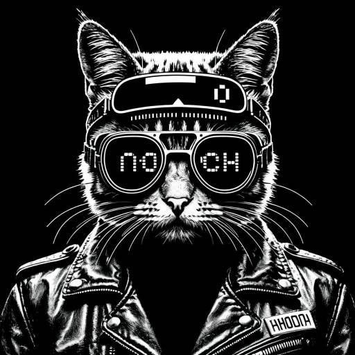 Edgy Hacker Cat ASCII Art