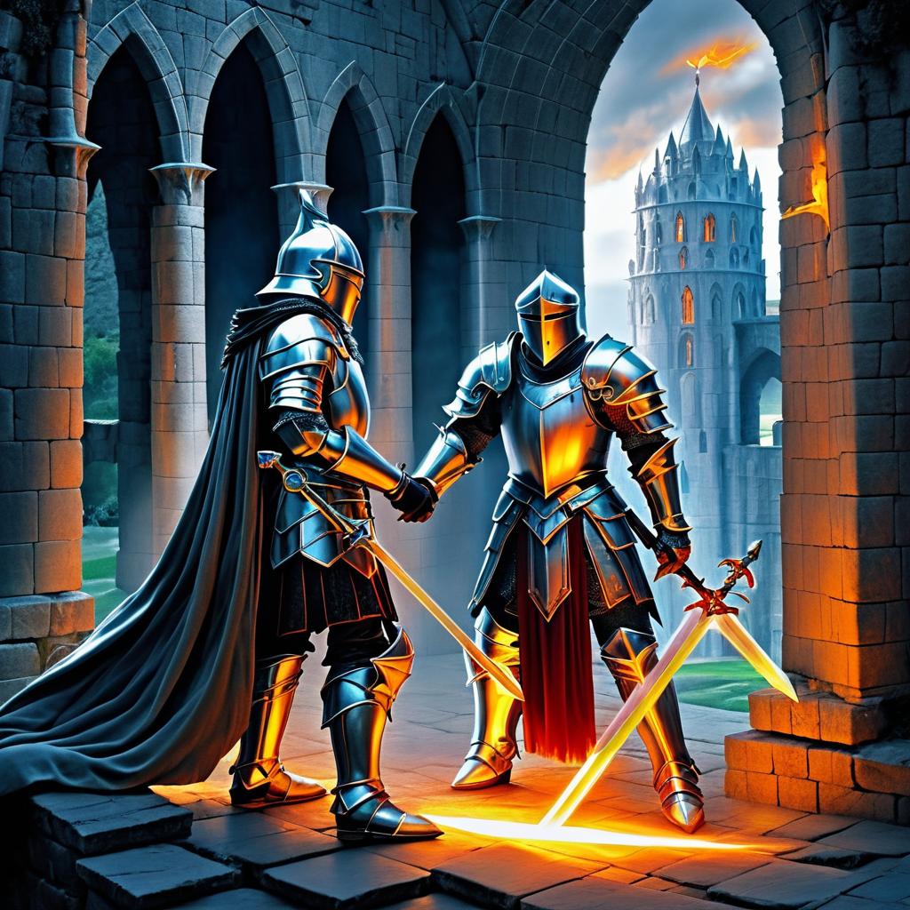 Spectral Knight and Squire in Ruins