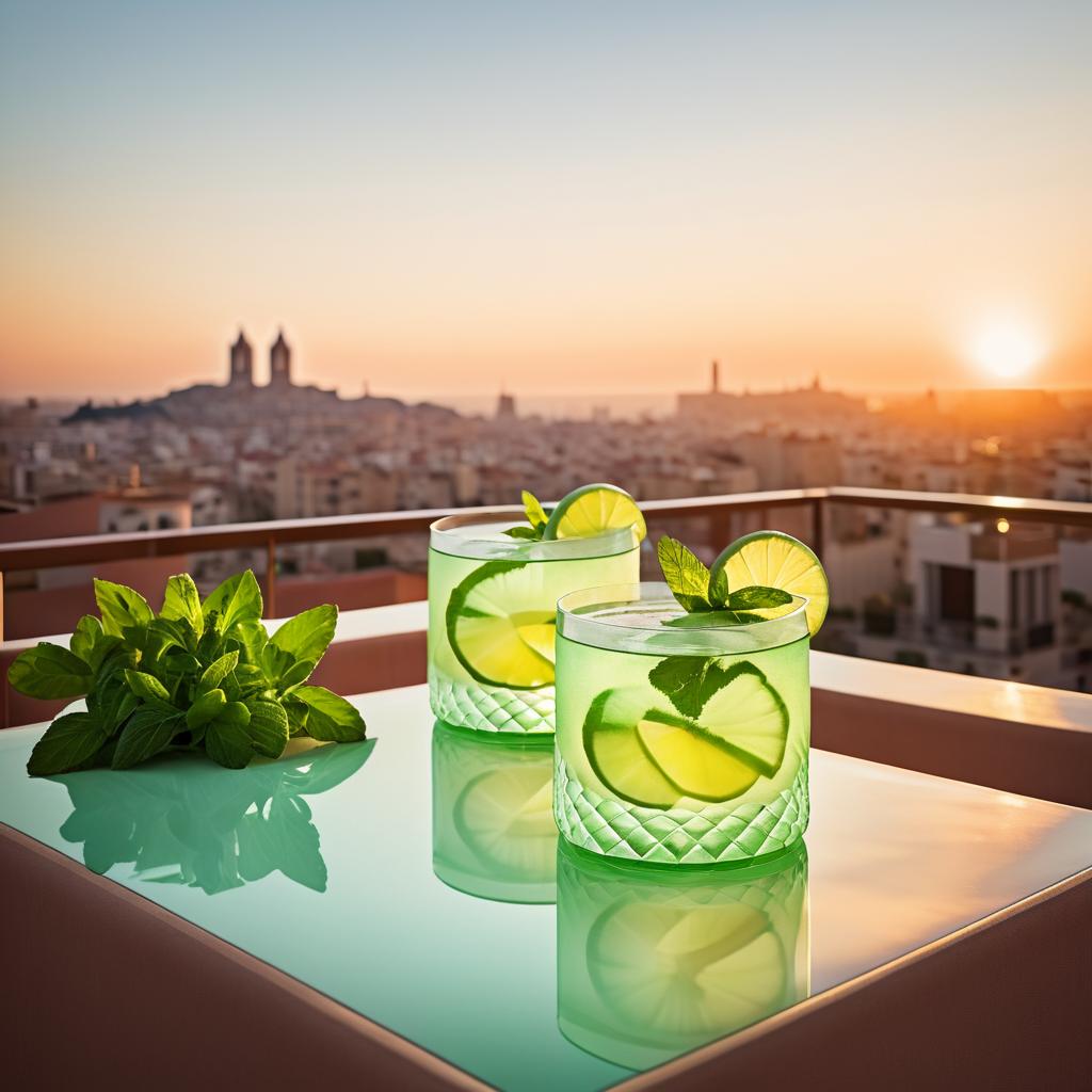 Enchanting Barcelona Rooftop Terrace at Sunset