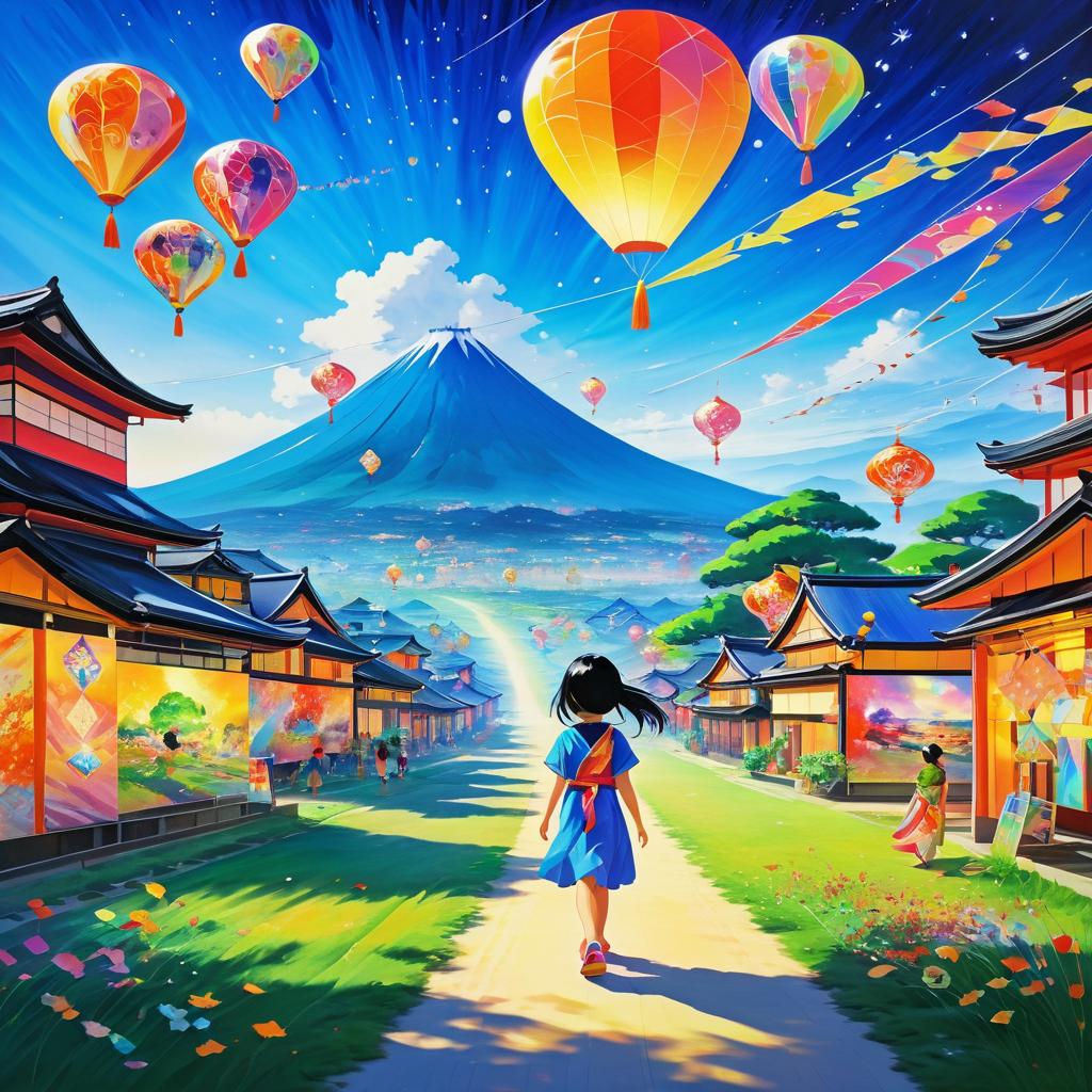 Imaginative Japanese Festival Landscape Art