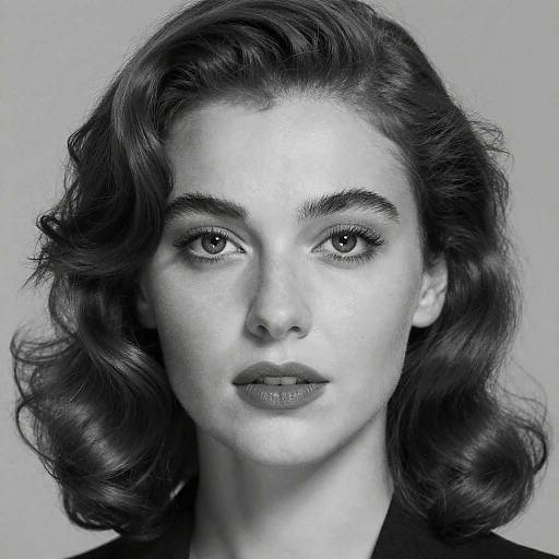 Classic Black and White Vintage Portrait