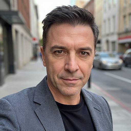 Candid Portrait of Middle-Aged Man