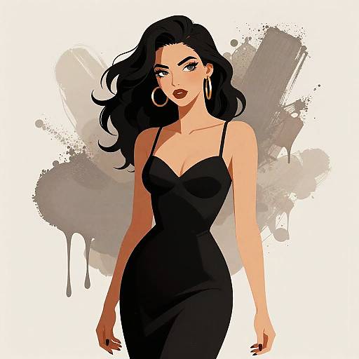 Erotic Surreal Neo-Noir Woman Illustration