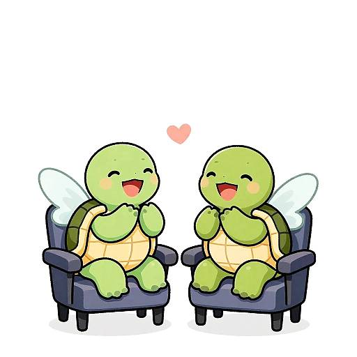 Cute Fairy Turtles at Movie Theater