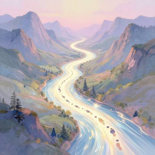 Glowing River of Life Journey