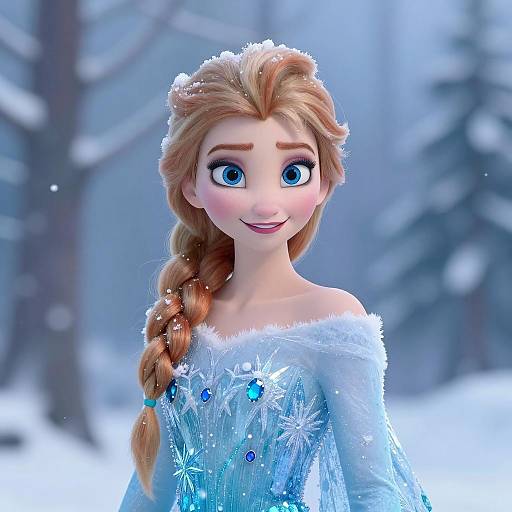 Elegant Disney-Inspired Frozen Portrait