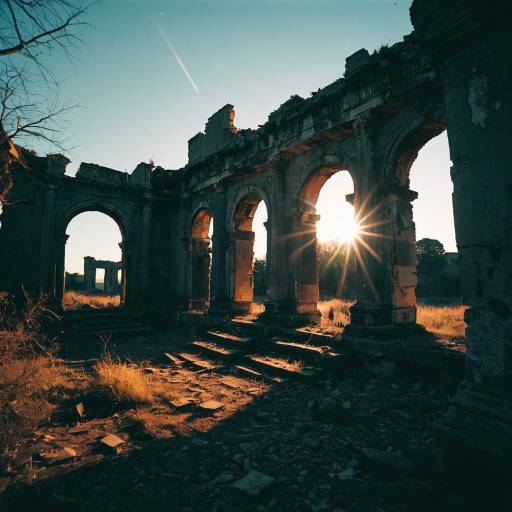 Ancient Ruins at Twilight