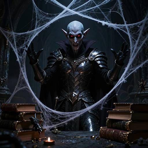 Drow Vampire Emerging From Shadows