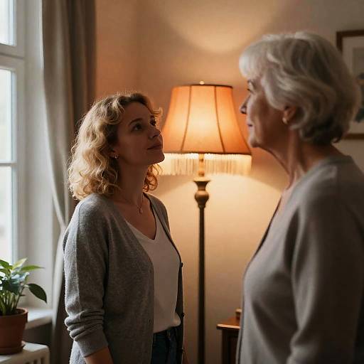 Intimate Indoor Scene with Warm Lighting