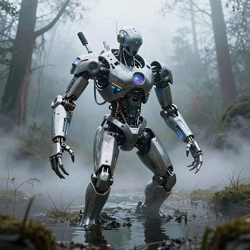 Futuristic Cyberpunk Biomechanical Creature