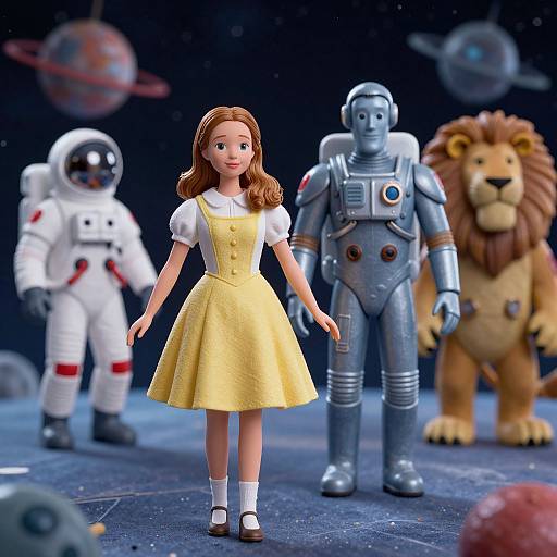 Astronauts Inspired by Wizard of Oz Characters on a Fantasy Planet