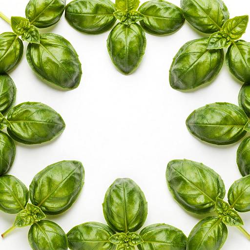 Close-Up of Fresh Basil Leaves