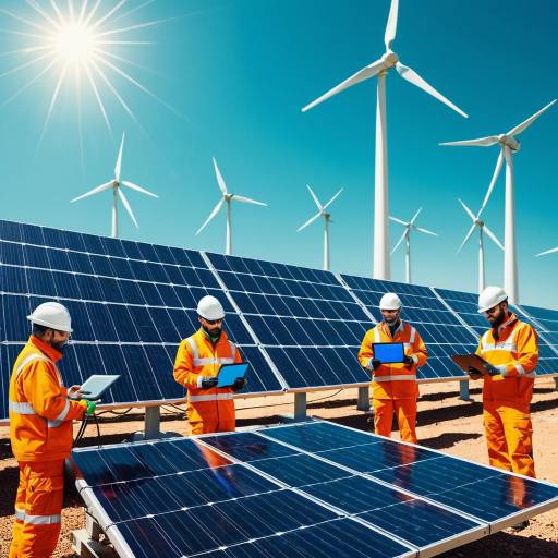 Futuristic Solar Technicians Promoting Clean Tech