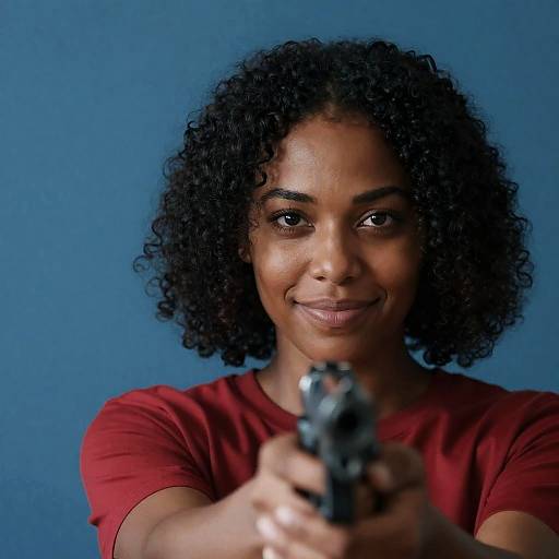 Intense Gaze of Strength and Grace