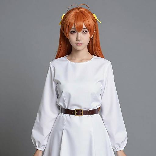 Cosplayer as Kasumi with Orange Hair
