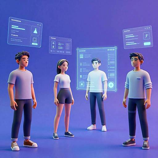 Futuristic 3D Avatar Creation Hub