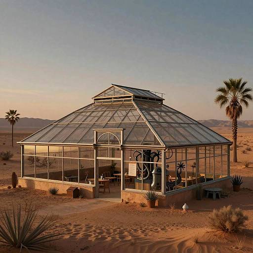 Sunken Desert Greenhouse Surrealism