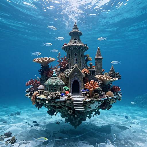 Upside-Down Coral Castles Under Ice