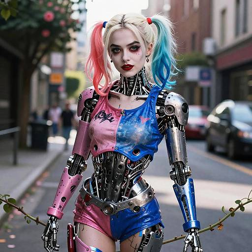 Cyberpunk Harley Quinn Cyborg