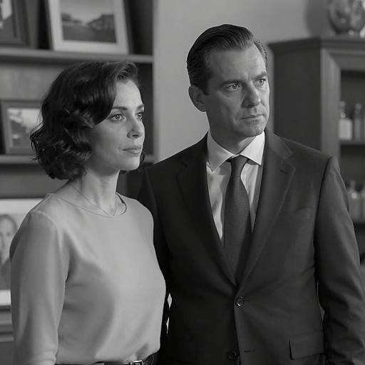 Intimate Black and White Portrait of Couple