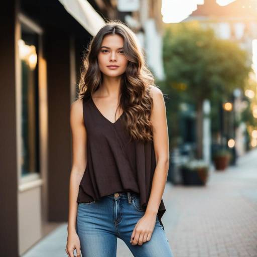 Young Woman in Casual Streetwear