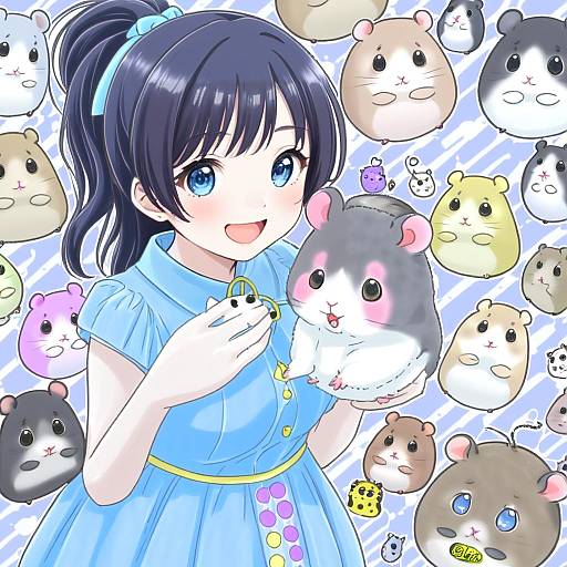 Illustration of Hamuzou, idolmaster in the style of Tori (minamopa)