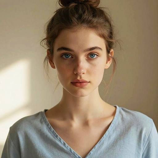 Young Woman with Ethereal Glow