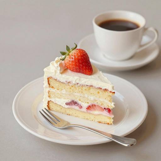 Strawberry Layer Cake with Coffee