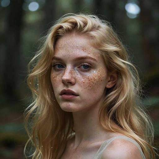 Ethereal Blonde with Shimmering Freckles