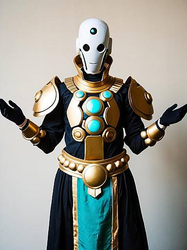 Man Cosplaying Zenyatta Character