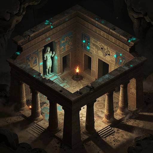 Isometric Persian Temple of Shadows