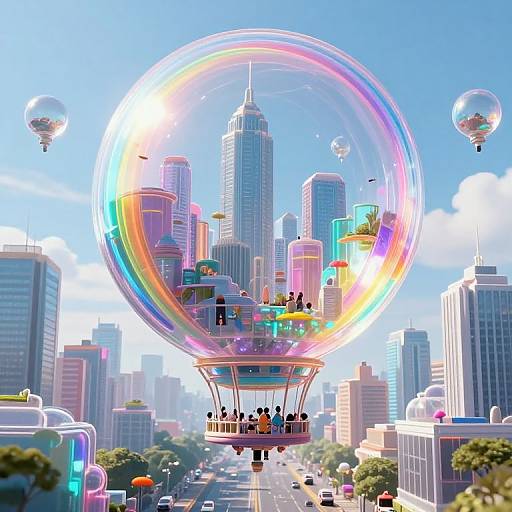 Translucent City Inside Water Balloon