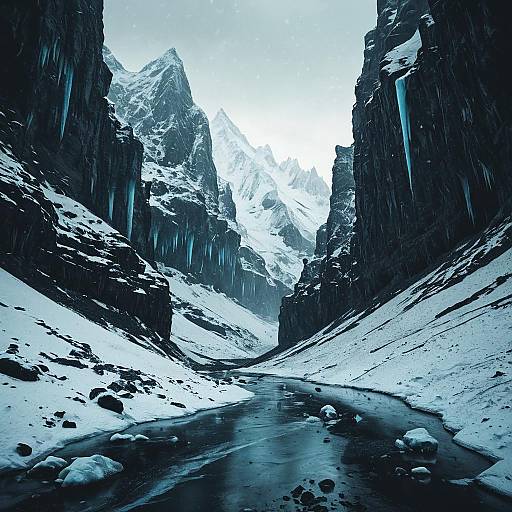 Eerie Frosted Landscapes with Ghostly Spirits