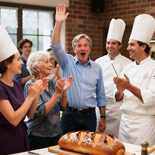 Group Celebrating Successful Baking