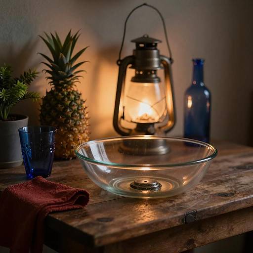 Rustic Still Life with Lantern and Sink