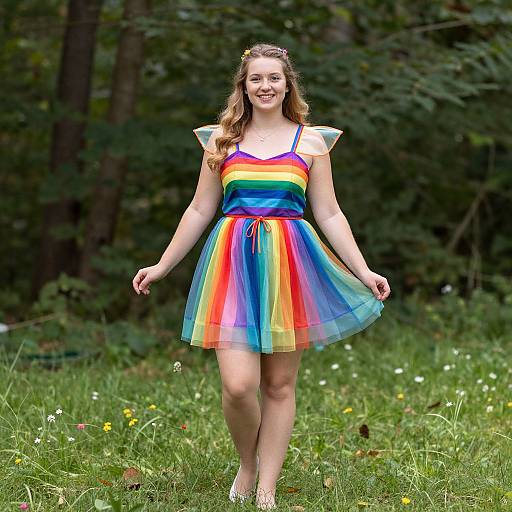 Plus Size Fairy Rainbow Costume