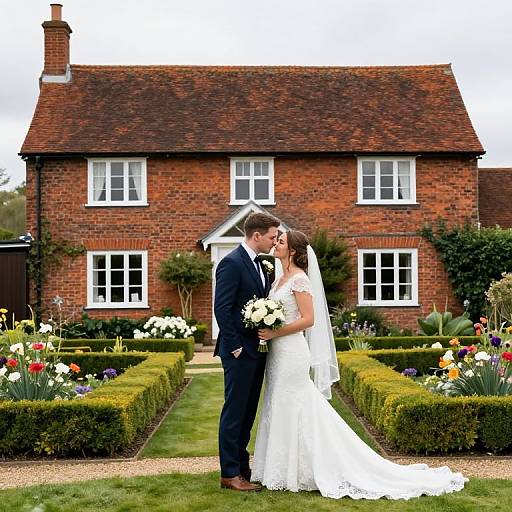 Joyful Bride and Groom at South Farm